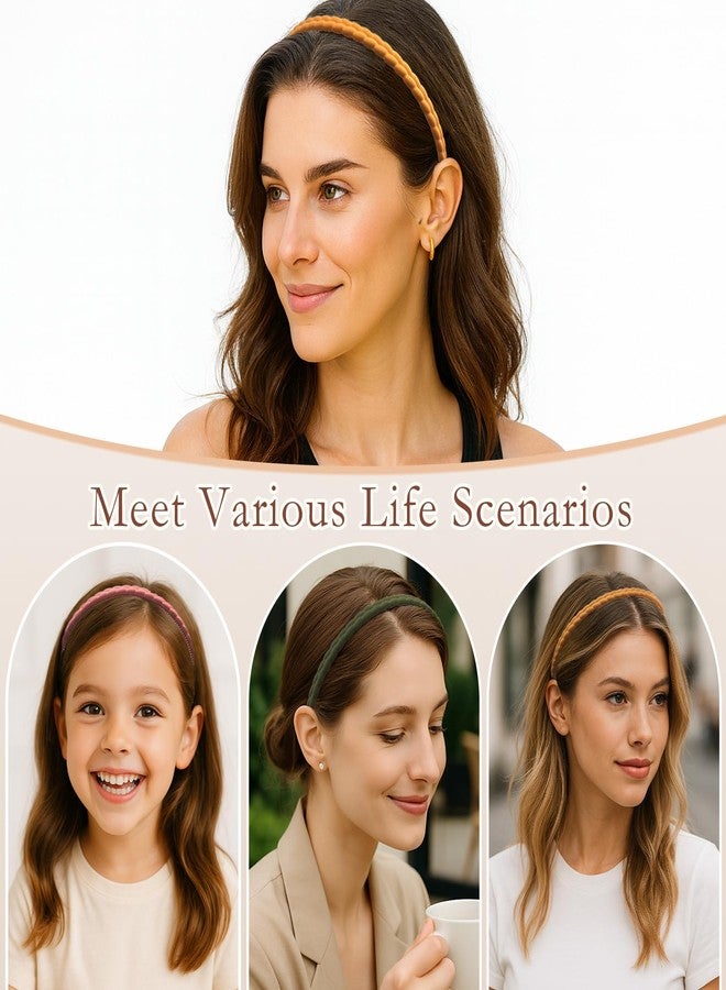 Ceemiaa 12 Pcs Thin Plastic Headbands with Teeth - Non-Slip Hair Bands for Women, Girls, and Teens in Assorted Colors - Image 3